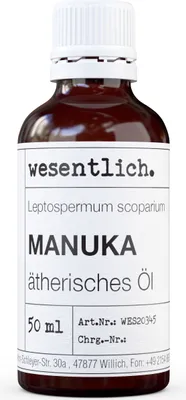 Produktbild von Manuka Ätherisches Öl 100% naturrein unverdünnt 50ml, abgefüllt in Deutschland