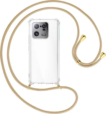 Produktbild von Handykette Backcover-Schutzhülle mit Band (Metall goldfarben) für Xiaomi 13 Pro (6.73'') - caramel