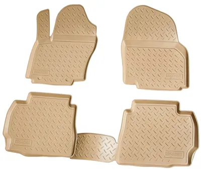 Zdjęcie produktu dla gumowe dywaniki podłogowe 3D do Ford Mondeo IV | typ BA7 | BJ 2007-2014 | beżowe z obramowaniem