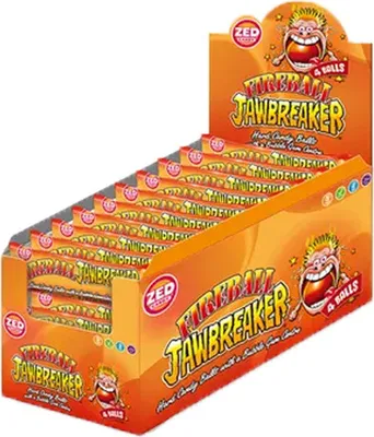 Image de Zed Candy - Bonbon dur Fireball - 40 x 4