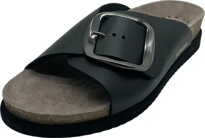 Image de Mephisto Hariana mule, Sandanyl 2800 (cuir lisse), noir, fermeture à boucle 38