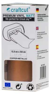 Produktbild von craftcut® Premium Plotterfolie matt 27 COPPER-METALLIC 13,9 x 244 cm