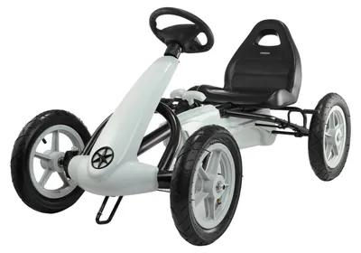 Imagen del producto de Kart con pedales, asiento ajustable, construcción robusta, color gris