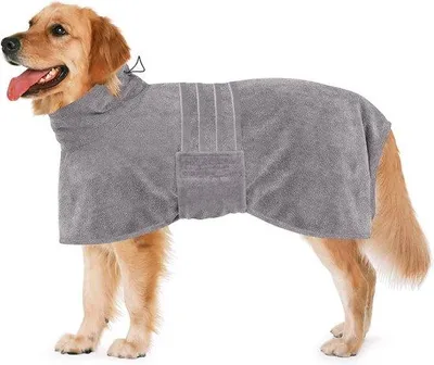 Immagine prodotto di Accappatoio per cani, ad asciugatura rapida, blu, grigio, per cani di piccola taglia