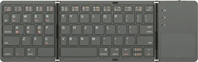 Produktbild von Faltbare, kompakte Tastatur, tragbare BT-Tastatur mit Touchpad, kabellose Reisetastatur im Taschenformat, kompatibel mit Windows/iOS/Android