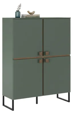 Produktbild von Guerina - Schrank, 108x40x144h cm Grün, 4 Regale