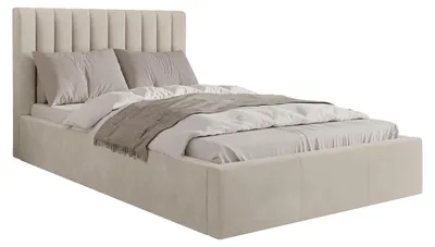 Produktbild von MIRJAN24 Polsterbett Cosmo, Doppelbett mit Bettkasten, Ehebett, Gasdruckfeder, Lattenrost (Farbe: Fresh 01, Größe: 120x200 cm)