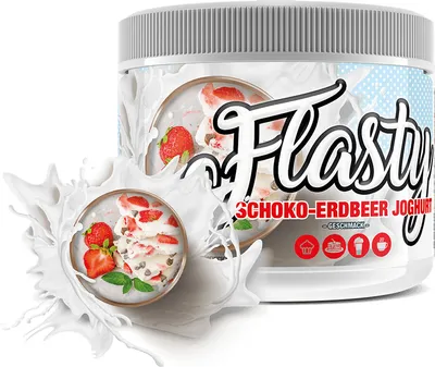 Produktbild von Sinob Flasty Geschmackspulver - 250g - Schokolade Joghurt Erdbeere