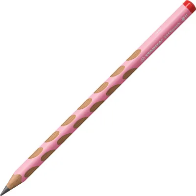 Produktbild von STABILO Ergonomischer Dreikant-Bleistift für Rechtshänder - EASYgraph in pastellpink - Einzelstift - Härtegrad HB graphitgrau