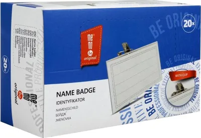 Obrázok produktu pre Menovka s klipom (20ks) MemoBe