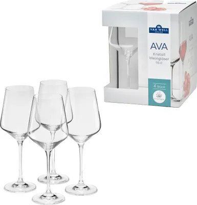 Obrázek produktu pro VAN WELL Sklenice na víno Ava crystal 550ml krabice 4 kusů