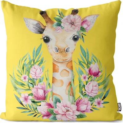 Produktbild von VOID Hawaiianische Giraffe Kissenbezug Kissenhülle Sofakissen Kissen Deko Outdoor-Kissen Dekokissen