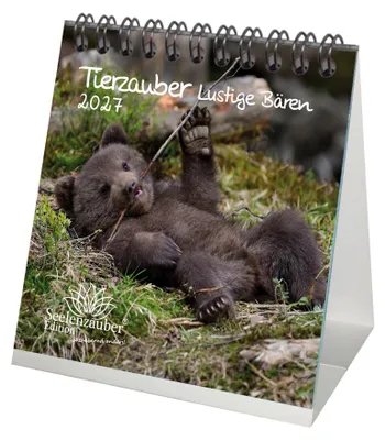 Produktbild von Tierzauber Lustige Bären Tischkalender 10x10cm für 2027 Bären - Seelenzauber