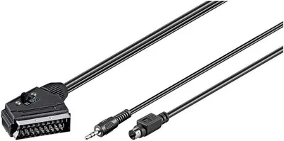 Produktbild von Goobay AVK 280-500 S 5.0m, 5 m, SCART (21-pin), S-VHS + 3.5mm, Männlich/Männlich