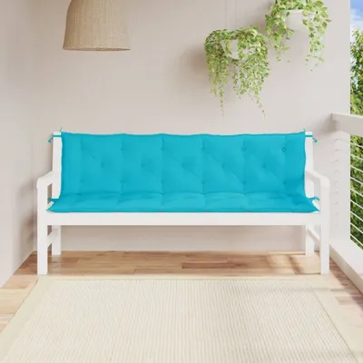 Produktbild von The Living Store Gartenbank-Auflagen 2 Stk. Türkis Oxford-Gewebe