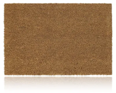 Produktbild von Relaxdays Fußmatte Kokos, 60 x 40 cm, rutschfest, Kokosmatte für Innen- & Außenbereich, Türmatte Flur, Haustür, natur, KI-generiertes Bild