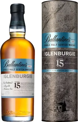 Obrázok produktu pre Ballantine’s GLENBURGIE, 0,7 L, Single malt, Škótsko, Speyside, 15 rok / roky, Sklenená fľaša