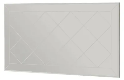 Produktbild von Spiegel Qamar, Spiegel mit Rahmen, Wanddekorationsartikel, Spiegeldekoration, 60x2h120 cm, Weiß