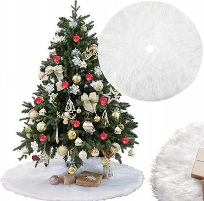 Obrázek produktu pro Podložka pod vánoční stromek 90 cm BÍLÁ