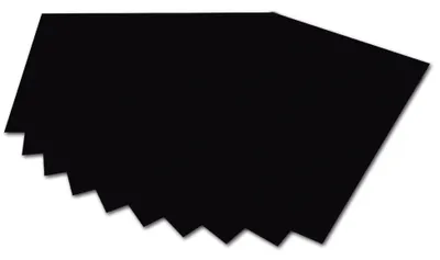 Produktbild von Folia Zeichenpapier schwarz A4 130g - 100 Blatt Bastelpapier