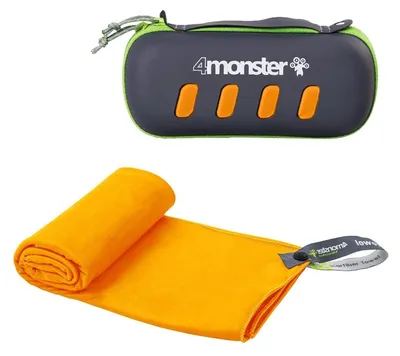 Produktbild von Mikrofaser Handtuch Orange 70 x 135 cm Saugfähig Schnelltrocknend Leicht Tragbar