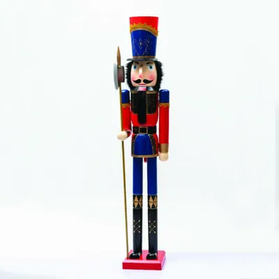 Image de ACA Casse-noisette soldat illuminé avec hallebarde, 180 cm, X148010