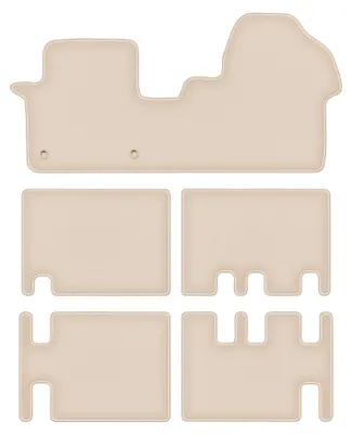 Produktbild von DURBAN Beige Velours-Fußmatten-Set für Citroen Jumpy III 3 Reihen (2018-)