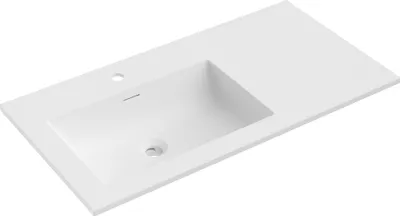 Obrázok produktu pre Mexen Otis umývadlo na dosku ľavé 91 x 46,5 cm, biele matné - 25189001L