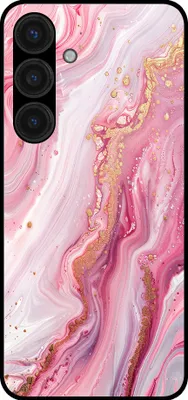 Produktbild von Handyhülle passend für Samsung Galaxy S24 mit Marmordruck - TPU Back Cover Case Marble Design - Pink