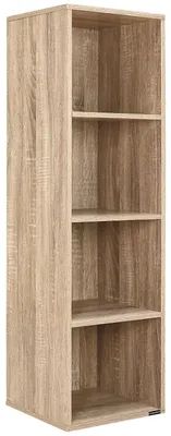 Image de Bibliothèque à 4 compartiments, chêne, 106 x 30 x 30 cm
