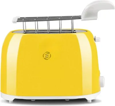 Image de Grille-pain rétro avec pinces à toast et plusieurs niveaux de chaleur, fentes larges