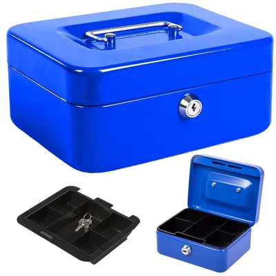 Obrázok produktu pre Verk 01441 Príručná pokladnica 20 x 16 x 9 cm modrá