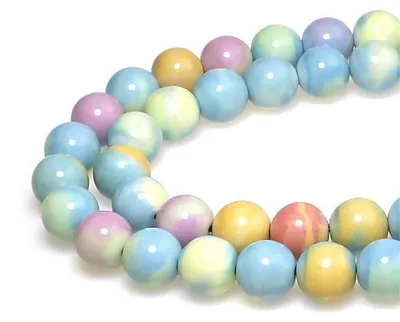 Produktbild von Regenbogenstein Perlen 6mm 60 Stück rund