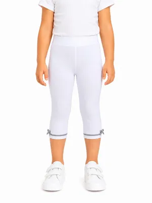 Produktbild von 81867 Disney My Style Prinzess Leggings Mädchen – weiß, mit Bändchen am Saum – Gr. 104