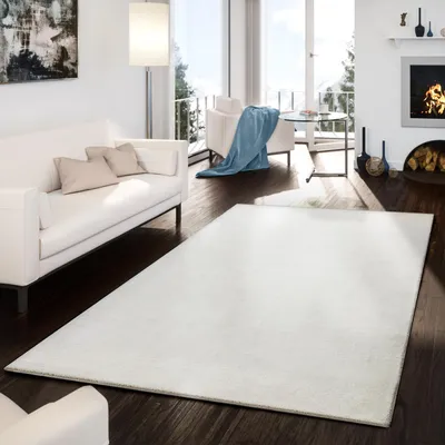 Produktbild von TT Home Naturfaser Wohnzimmer Teppich Kurzflor Handgewebt Modernes Design Unifarben Größe 80x150 cm
