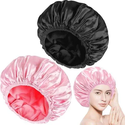 Zdjęcie produktu dla Wodoodporna czapka pod prysznic dla kobiet, zestaw 2 sztuk, Comfort