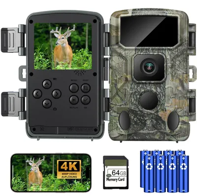 Productafbeelding van Wildcamera met 4K video, 64MP HD, nachtzicht en IP67 waterdicht