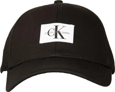 Zdjęcie produktu dla CK CALVIN KLEIN JEANS czapka z daszkiem z regulowanym daszkiem z tyłu artykuł K50K511159 monologowa czapka męska, BDS czarny / czarny, JEDEN - JEDEN ROZMIAR, 100% bawełna