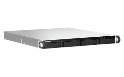 Produktbild von QNAP TS-464U-RP - NAS-Server - 4 Schächte - Rack - einbaufähig - SATA 6Gb/s - RAID RAID 0, 1, 5, 6, 10, JBOD - RAM 8 GB - 2.5 Gigabit Ethernet - iSCSI Support - 1U