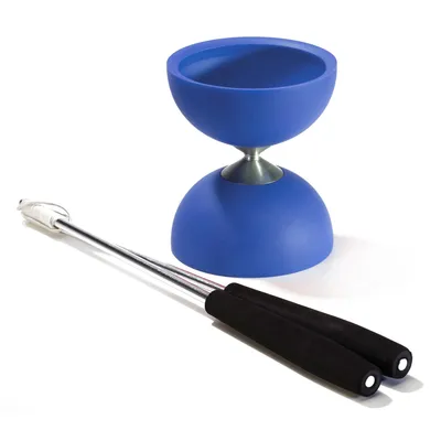 Produktbild von Eureka Gummi -Diabolo mit Aluminiumstäbchen - dunkelblau