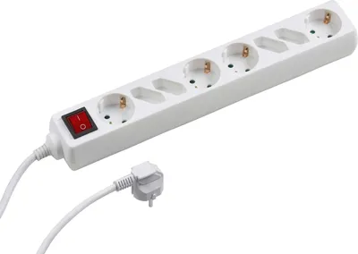 Produktbild von Meister Steckdosenleiste 8-fach – weiß – 1,4 m Kabel – Schalter