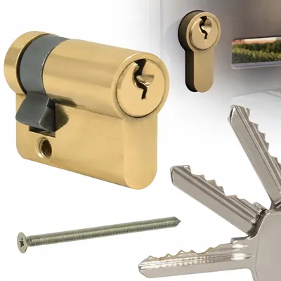 Produktbild von 31/9-Türzylinder für einseitige Messing-Halbverriegelung