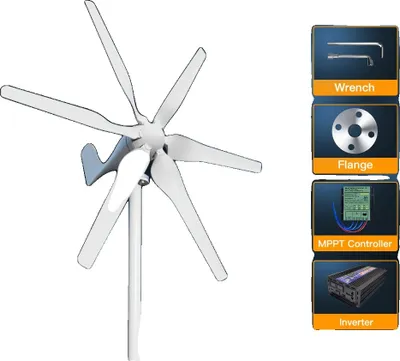 Immagine prodotto di Generatore eolico, utilizzo efficiente dell'energia, opzioni di tensione versatili, con sistema off-grid, 2000W, 48V