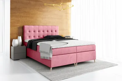 Produktbild von Boxspringbett AGANTI , Pocket Matraze Topper , 160 x 200 cm , ( Rosa - Jasmine 72 )