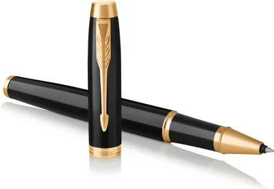 Produktbild von Parker IM Tintenroller | schwarze Lackierung mit Goldzierteilen | feine Spitze | Schwarz | Geschenkbox