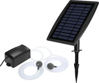 Obrázok produktu pre Kyslíkový prístroj pre akvária, tichý, 2200 mAh, solárne akváriové kyslíkové čerpadlo s trubicou a bublinkovými kameňmi na lov rýb v jazierkach