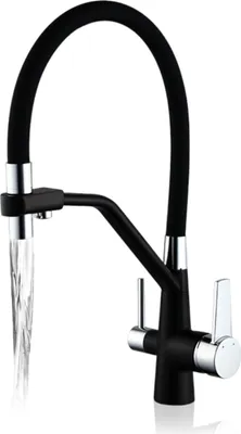 Produktbild von Küchenarmatur mit ausziehbarer Brause, Küchenmischbatterie für Wasserfilter, 3-in-1 Küchenspülmischbatterie