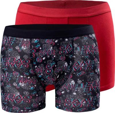 Zdjęcie produktu dla Martes Essential Nicko Junior bokserki 2 sztuki czerwony,czarny 158-164 cm chłopiec czerwony,czarny 158-164 cm