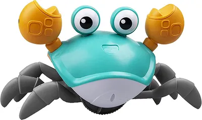 Produktbild von Interaktives Krabbe Spielzeug mit Musik und Licht, krabbelnd, grün