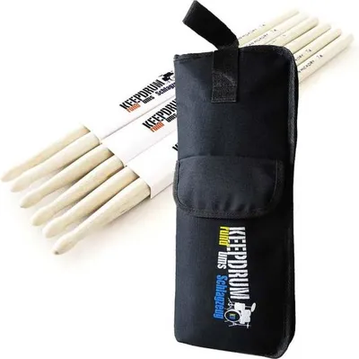 Produktbild von keepdrum 7A Hickory Schlagzeugstöcke 3 Paar mit Stickbag